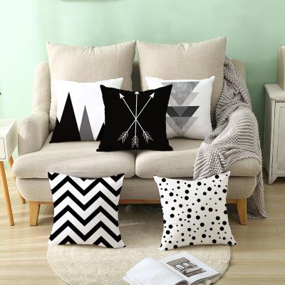 China Custom European Geometric Abstract Car Sofa Cushion Cover Amazon Explosion Pillow Case Furnishings Cushion Cover for sale