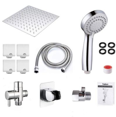 China With diverter water-saving concealed shower set three speed hand held shower head pressurized spray top set for sale