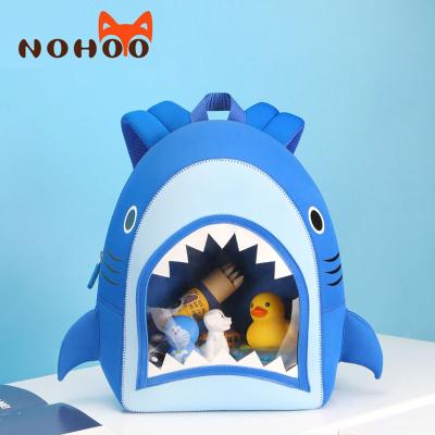 China NOHOO Supplier Fashion Shark Design Waterproof School Bags 3D Cartoon Character Backpacks for sale