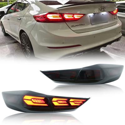 China Modified Autolamp Glistuning Glistuning LED Tail Lights Compatible with Hyundai Elantra 2017 2018 Indicator Rear Lamp Sequential Assembly for sale