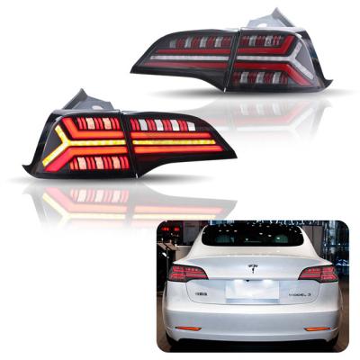 China Autolamp Glistuning Modified Sequential Supply LED Tail Lights For Model 3 Y 2017-2021 Model Clear Led Rear Lamp for sale