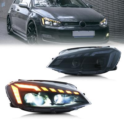 China Modified Autolamp Glistuning LED Headlights Compatible with VW Volkswagen Golf7 Golf VII MK7 2014-2019 Equential Front Lamp Assembly Indicator for sale