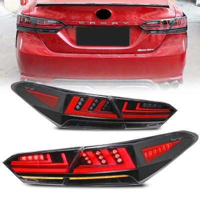 China Modified Autolamp Glistuning LED Tail Lights For Camry SE LE XSE 2018-2022 Sequential Indicator Rear Lamp Assembly for sale