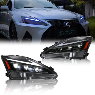 China Autolamp Glistuning LED Modified Headlights Compatible with Lexus IS250 IS350 ISF 2006-2012 Sequential Indicator Lamp Head Assembly for sale