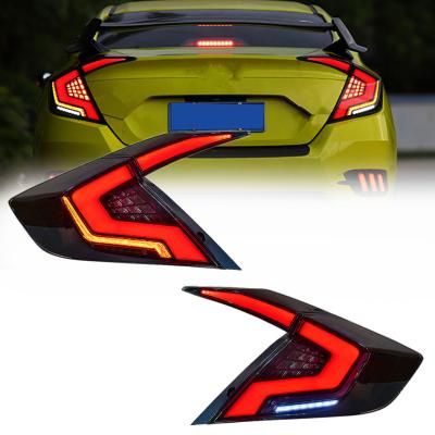 China Factory Modified Autolamp Glistuning LED Turn On Animation Sequential Taillight For Civic Rear Lamp Tail Lights For Honda Civic 2016-2021 for sale