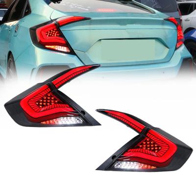 China Factory Supply Modified Autolamp Glistuning LED Turn On Animation Sequential Taillight For Civic Rear Lamp Tail Lights For Honda Civic 2016-2021 for sale