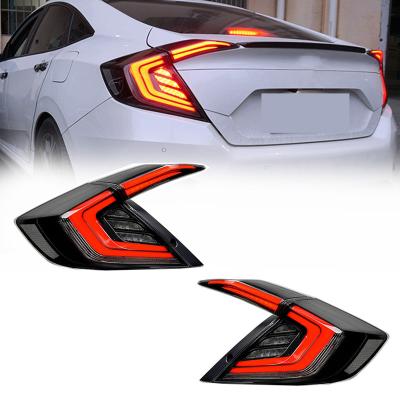 China Factory Supply Modified Autolamp Glistuning LED Turn On Animation Sequential Taillight For Civic Rear Lamp Tail Lights For Honda Civic 2016-2021 for sale