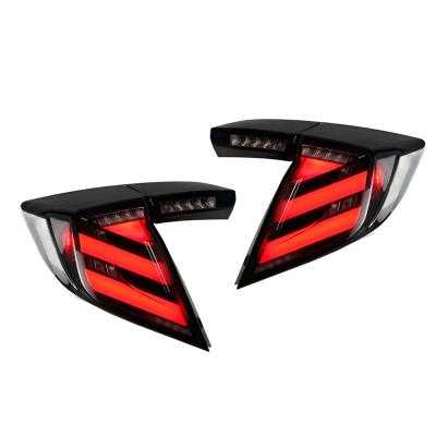 China Autolamp Glistuning Factory Supply Modified Animated Sequential LED Tail Light For Civic Rear Lamp Tail Lights For Type R Honda Civic 2016-2021 for sale