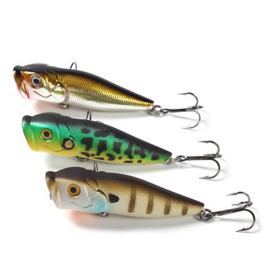 China WEIHE Plastic 6.5cm 8g Simulated Plastic Hard Snap Bait Fishing Lure With Feather For All Top Water for sale