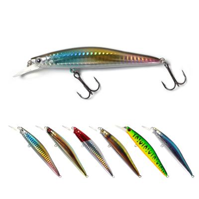 China WEIHE Plastic Casting Long Minnow Lure 85mm 12g 100mm 13.5g Sinking Bait Hard Wobbler Jerkbait Shad for sale