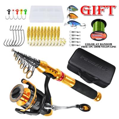 China WEIHE Fishing Outdoor Light Weight Portable Hook Fishing Lure Set Rod And Reel Combo With Reel for sale