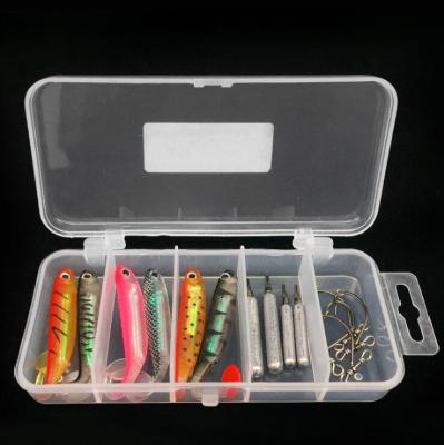 China WEIHE 15pcs Colorful Artificial Bait PVC Rainbow Drop Shooting Lure Soft Fishing Set 13.3*6.2*2.5cm for sale