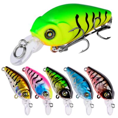 China Wholesale WEIHE Plastic Crank Bait 3.3g 4.7cm Hard Bait Plastic Fishing Lures With Hook for sale