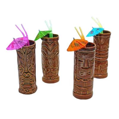 China Viable Wholesale Supply Unique Cocktail Mug Tiki Bar Handmade Ceramic Mug Custom Made For Sale for sale