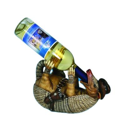 China Custom Funny Type Viable Wholesale Beer Rein Wine Bottle Holder Pangolin Cowboy Rack for sale