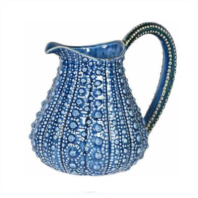 China Europe Factory Direct Unique Ceramic Jug Nordic High Grade Water Appearance Blue Water Milk Jug Custom Jug for sale