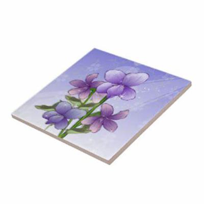 China Rustic Tiles Orchid Flower Square Tiles Ceramic for sale