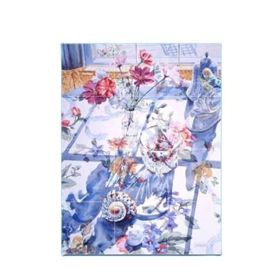 China Glazed Handmade Ceramic Metal Tiles Flower Wall Tiles For Wall Decor for sale