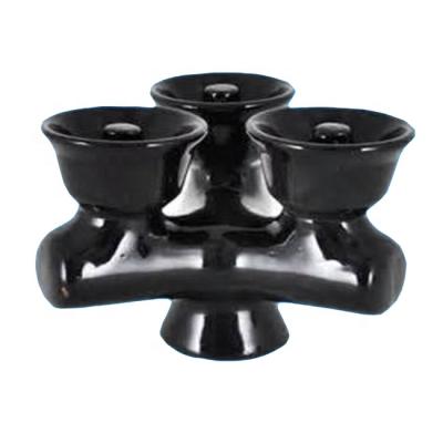 China Europe's Latest Gift Special Design Three Head Hookah Ceramic Bowl for sale