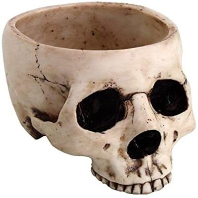 China Europe Ceramic Head Bowl Skeleton Open Skeleton Figurine Bowl Medium Beige for sale