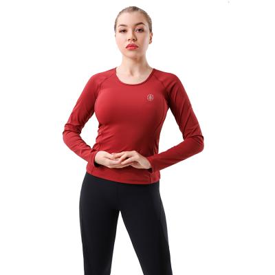 China KTK Factory Direct Selling Breathable Women Long Sleeve Mesh Patchwork Yoga Tops Fitness Clothing for sale