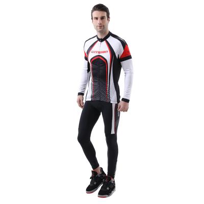 China Breathable Mens Cycling Jersey Set Long Sleeve Shirt 3D Cushion Mountain Bike Cycling Shorts Padded Pants for sale