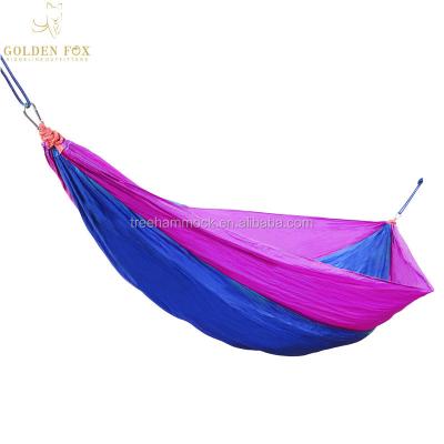 China New Product 210T Adult Parachute Nylon Portable Heavy Duty Camping Hammocks for sale