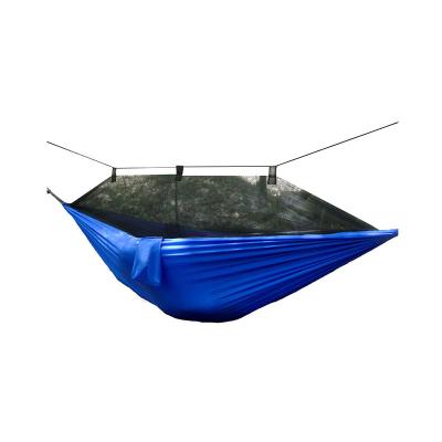 China Modern popular design portable outdoor travel parachute hammock double with mosquito net for sale