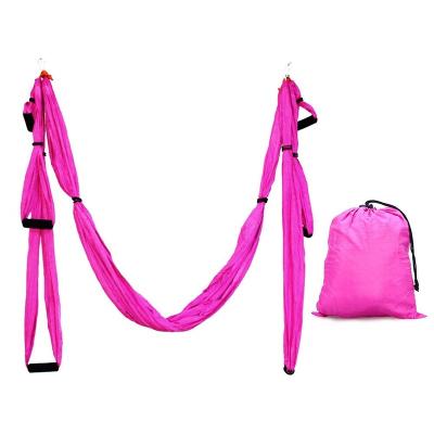 China Elastic Band Gym Yoga Wheel Set Durable Anti-Gravity Trapeze Include 2 Straps Hanging Yoga Hammock for sale