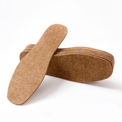 China Shoe inside manufacturer supply super quality brown soft felt insole for shoes in winter for sale