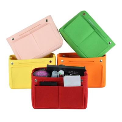 China Fashion Felt Bag Organizer Insert Felt Purse Insert Handbag Felt Organizer For Travel for sale