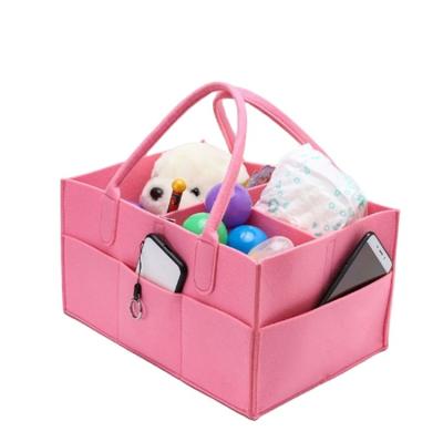 China 2020 High Quality Felt PACKAGING BAG Mummy Baby Diaper Cart Diaper Caddy Mommy Kids Organizer Bag Backpack for sale