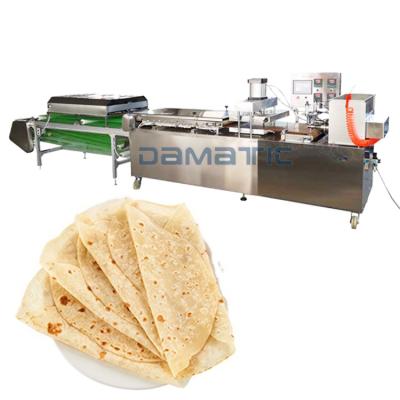 China Hotels Damatic Wheat Flour Tortilla Tacos Lavash Full Automatic Hot Pressing Chapati Making Machine for sale