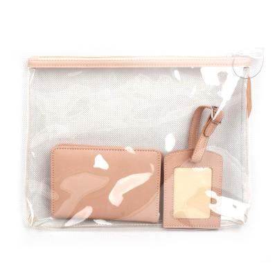 China Lady's Promotional Transparent PCV Travel Makeup Pouch Bag Toiletry Bag Travel PVC Clear Cosmetic Bag Women for sale