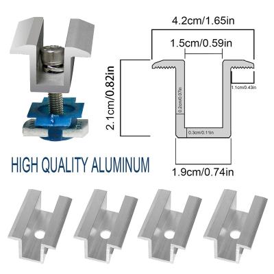 China Anti-Corrosion High Quality Solar Mid Clamp For Solar Panel Support Mid Solar Panel Clamp for sale