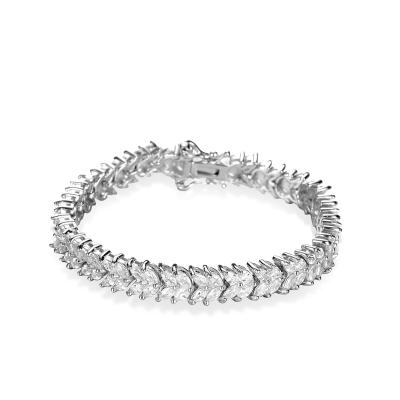 China CLASSIC Moissanite Diamond Round Tennis Bracelet 925 Sterling Silver Custom Hip Hop Jewelry charm bracelets for women men for sale