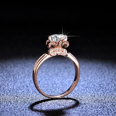 China CLASSIC 925 Sterling Silver Wedding Rings Women Engagement Wedding Rings Fine Jewelry Fashion 18k Moissanite Ring for sale