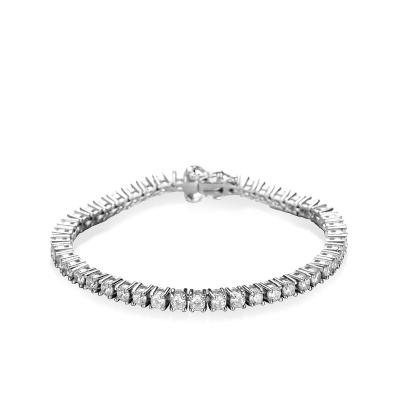 China Elegant Classic Design CLASSIC D Color VVS Sterling Silver 3MM Moissanite Tennis Bracelet for sale