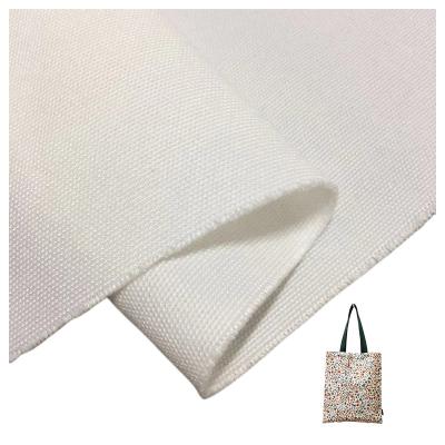 China Tear-Resistant White 12 oz Canvas Fabric Polyester Printed base fabrics for Bag Apron Printer Blanket Textile Cloth Wholesale Cheap Canvas for sale