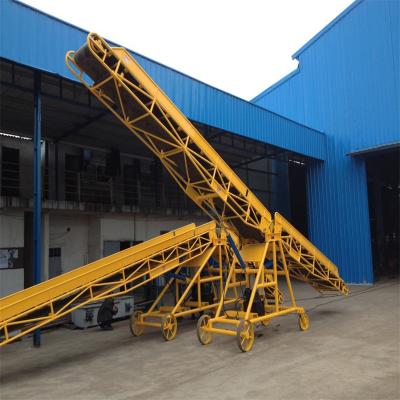 China Heat Resistant High Standard Custom Telescopic Belt Conveyor / Truck Loading Belt Conveyor for sale