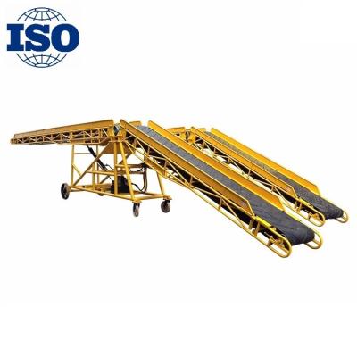 China Carbon Steel Factory Price 50-150kg Bags Unloading Systems Truck Belt Loading Conveyor for sale