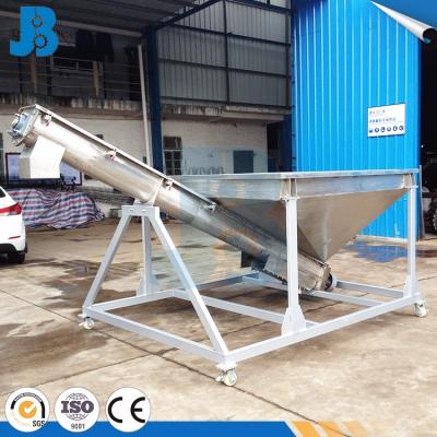 China Heat Resistant Stainless Steel Tilt Spiral Conveyor Feeder Include Hopper for sale