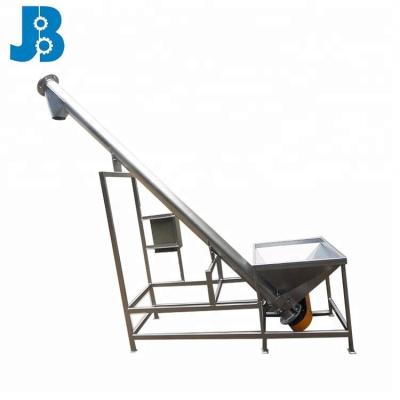 China Heat resistant stainless steel incline screw conveyor price incluld hopper for grain or chemical for sale