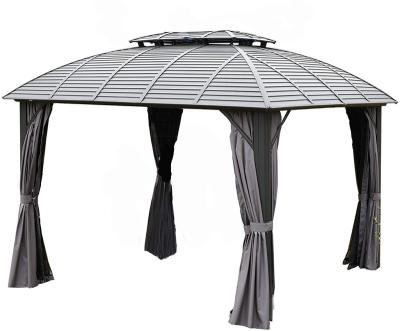 China Aluminum Hardtop Pavilion Frame Pavilion Metal Roof Gazebo for sale