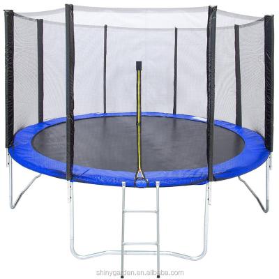 China 150kg 12' round trampoline set with fence, padding and safety ladder for sale