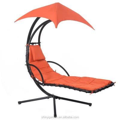 China Steel Frame 3 Color Option One Piece Outdoor Swing Lounge Chair Quickly Delivery for sale