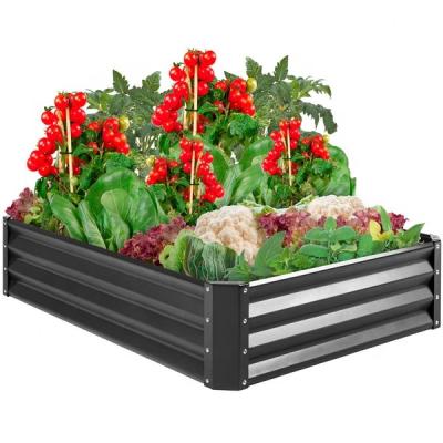 China Modern Outdoor Metal Raised Bed Garden Bed Planter Box Boxes For Vegetables, Flowers, Herbs for sale