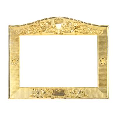 China Europe 2021 new design modern shape gold plastic frame souvenir photo frame trophy frames for sale