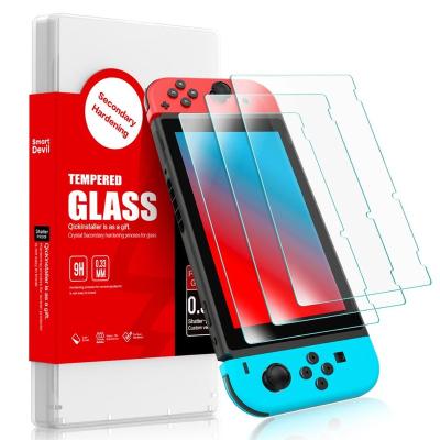 China Mobile Phone Amazon Best-selling 2.5d 0.33mm Clear 9h Tempered Glass Game Player Screen Protector For Nintendo Switch for sale