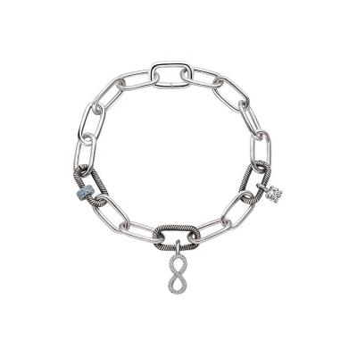 China Fashion Style Silver Jewelry Hand Made Link Bracelet Punk Bracelet For Women for sale